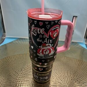 New Buccees Love is in the Air Travel Mug with pen and straw